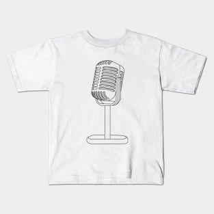 Hand Drawn Microphone Kids T-Shirt